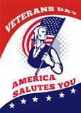 American Patriot Veterans Day Poster Greeting Card
