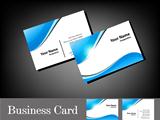 abstract glossy blue business card
