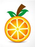 abstract vector orange fruit