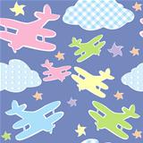 Background for kids with toy planes