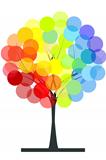 Rainbow colors tree