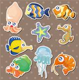 cartoon fish collection stickers