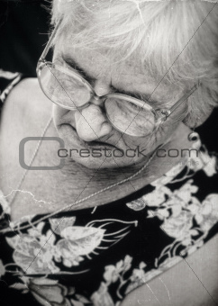 Lonely senior woman
