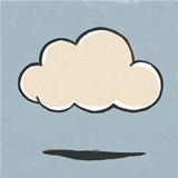 Cloud retro icon. Vector illustration, EPS10.