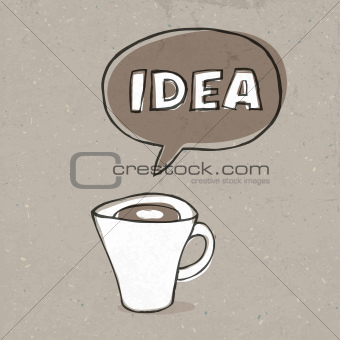Cup of idea. Concept illustration, vector, EPS10