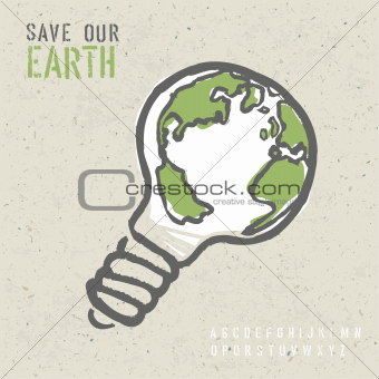 Global ecology concept. Vector, EPS10