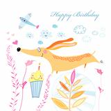 greeting card with a dog