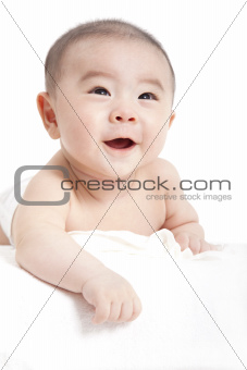 smiling asian baby