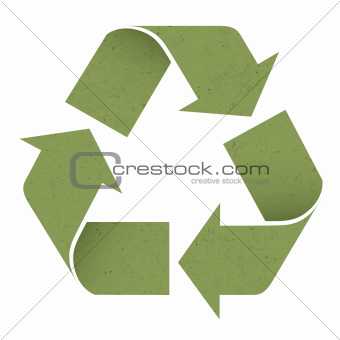 Green reuse symbol, isolated on white. Vector, EPS10