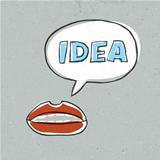 Abstract lips talk idea word. Vector illustration, EPS10