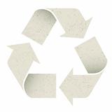 Reuse Symbol. Made from recycle paper texture, vector, EPS10, is