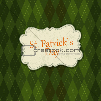 Saint Patrick's Day Card Design Template. Vector, EPS10
