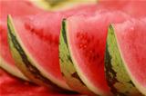 Arranged slices of watermelon