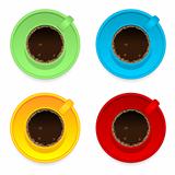 Colorful coffee cups