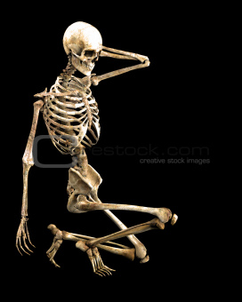 skeleton crouching