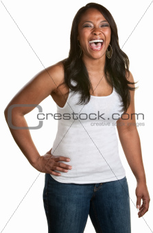 Laughing Lady with Hand on Hip