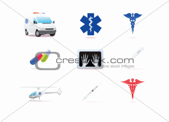 Medical icons 3d