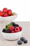 Bowl of berries fruits 