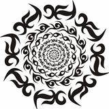 Round tribal decorative pattern