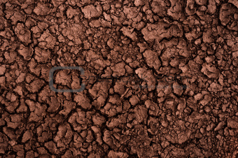 Dry soil closeup before rain