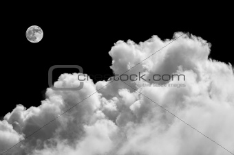 Beautiful cloudscape with fluffy clouds