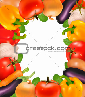 Frame made of vegetables