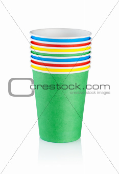 Stack of disposable cups