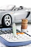 Car, Calculator, Money and Pen