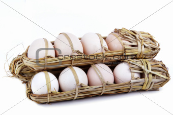 15 eggs packed in straw