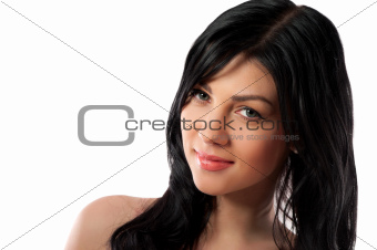 woman on isolated background