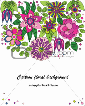 Decorative colorful cartoon flower illustration