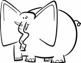 elephants cartoon for coloring book