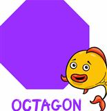 octagon shape with cartoon fish