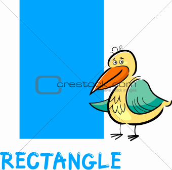 rectangle shape with cartoon bird