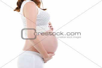 Pregnant lady side view