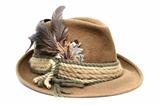 hunting hat over white
