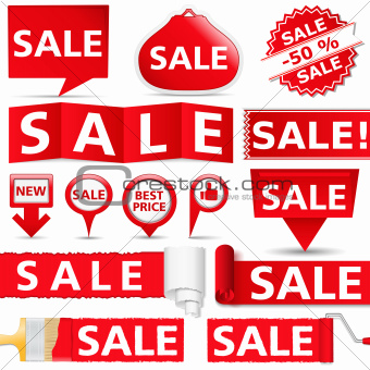 Red Sale Banners