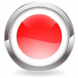 Gloss Button with Japan Flag
