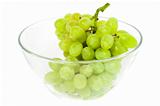 Green grape in glass