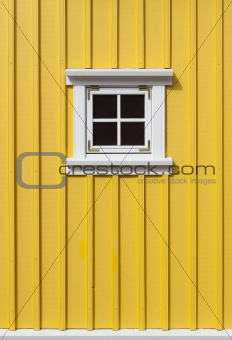 Yellow wooden wall