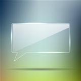 Transparent Glass chat box in vector format