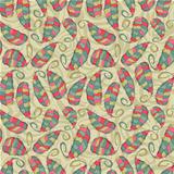 Seamless Pattern with Colorful Leaves