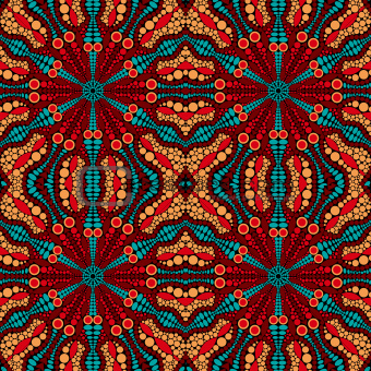 Seamless Pattern with Round Ornament