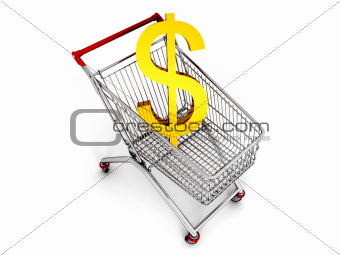cart with dollar