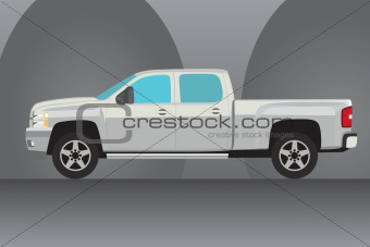 Pick-up truck vector illustration