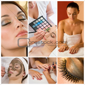 Women Make Up at Health and Beauty Spa Montage