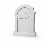 number ten on gravestone
