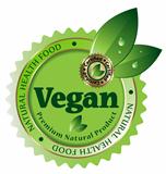 Premium Quality vegan vector label