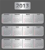 Gray calendar for 2013 year