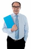 Welldress corporate person holding document